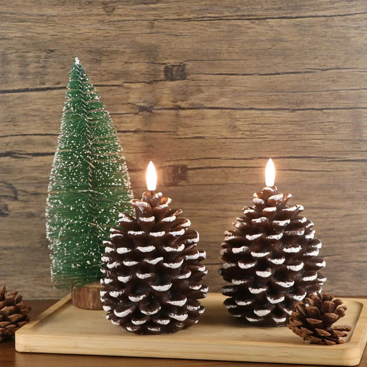 🔥HOT SALE 49% OFF -🎄🎅Flameless LED Pine Cone Candles for Holiday Decor