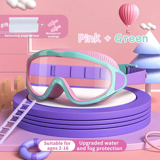 🍹2025 Hot Sale 50%OFF⚡HD children's large frame waterproof and anti-fog swimming goggles🥽