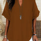🌸Spring Sale 60% OFF👕Women's Plain Short Sleeve Blouse👚Casual Solid Color Top for Daily Wear