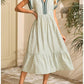 💐2026 SPRING SALE - 60% OFF!🔥 V-Neck Ruffle Striped Beach Midi Maxi Dress with Pockets
