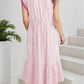💐2026 SPRING SALE - 60% OFF!🔥 V-Neck Ruffle Striped Beach Midi Maxi Dress with Pockets