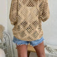 ⏰Last day sale 60% OFF🔥Hot Sale-Womens Bohemian-Inspired Beige Crochet Top with V-Neck