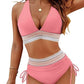 👙2026 New Type 70% OFF🔥💥High Waisted Tummy Control Color Block Bikini Sets✨