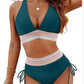 👙2026 New Type 70% OFF🔥💥High Waisted Tummy Control Color Block Bikini Sets✨