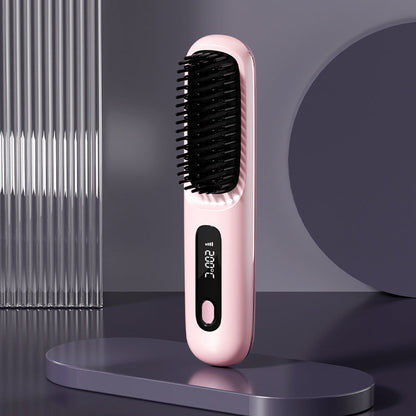 ✨Last Day Special Price £14.98!!💥Wireless Ceramic Heating Hair Straightening Comb💇‍♀️