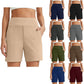 🔥Summer Hot Sale 70% OFF👖✨ Women's High-Waisted Athletic Bermuda Shorts with Pockets – Running, Yoga, Summer Casual Activewear🍑