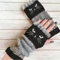 🔥Winter Hot Sale 49% off😻Cat Knitted Embroidery Fingerless Gloves - Cosy, Stylish, Casual Winter Wear
