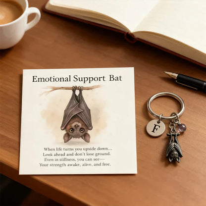 🦇Emotional Support Bat Inspirational Keychain🎁