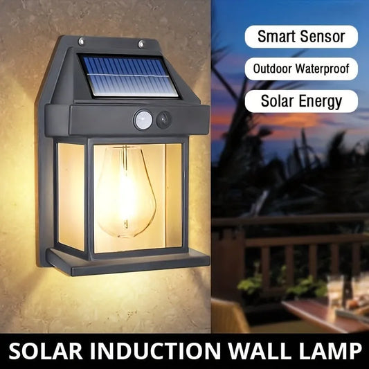 ⏳ Motion Sensor Solar Tungsten Wall Light