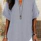 🌸Spring Sale 60% OFF👕Women's Plain Short Sleeve Blouse👚Casual Solid Color Top for Daily Wear
