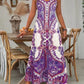 Boho  Paisley Cami Maxi Dress 👱🏻‍♀️Flowy Summer Sundress for UK Beach & Garden Parties🎀