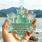 🌊Snowflake-Shaped Sea Glass Friendship Decor❄✨ Shaped by Nature & Crafted by Hand!
