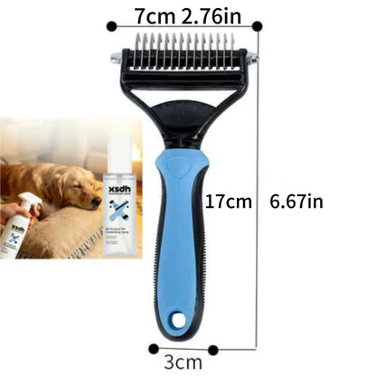 ⏳LAST DAY🎉 #1 in UK Pet Grooming 2026 🏆Professional Double-Sided Deshedding Brush for Dogs & Cats – Reduces Shedding by 90%💪
