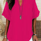 🌸Spring Sale 60% OFF👕Women's Plain Short Sleeve Blouse👚Casual Solid Color Top for Daily Wear