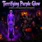 💀 Solar Purple Glow Skeleton Yard Stake