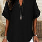 🌸Spring Sale 60% OFF👕Women's Plain Short Sleeve Blouse👚Casual Solid Color Top for Daily Wear