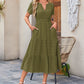 💕HOT SALE 70% OFF💕Women's Boho Chic Smocked Waist Maxi Dress