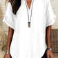 🌸Spring Sale 60% OFF👕Women's Plain Short Sleeve Blouse👚Casual Solid Color Top for Daily Wear