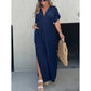 💖2025 Limited Sale 50% OFF💗New Slit v-neck effortless maxi long dress
