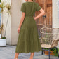💕HOT SALE 70% OFF💕Women's Boho Chic Smocked Waist Maxi Dress