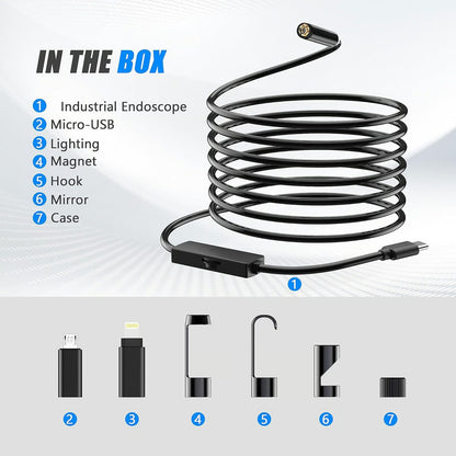 ✨Hot Selling✨ Plug-and-Play Endoscope Camera - Compatible with Android & iPhone & ipad for Direct Connection