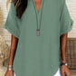 🌸Spring Sale 60% OFF👕Women's Plain Short Sleeve Blouse👚Casual Solid Color Top for Daily Wear