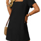 💕Summer Promotion 50% OFF👗Women's Casual Square Neck Pocket Short Sleeve Dress with Pockets