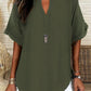 🌸Spring Sale 60% OFF👕Women's Plain Short Sleeve Blouse👚Casual Solid Color Top for Daily Wear