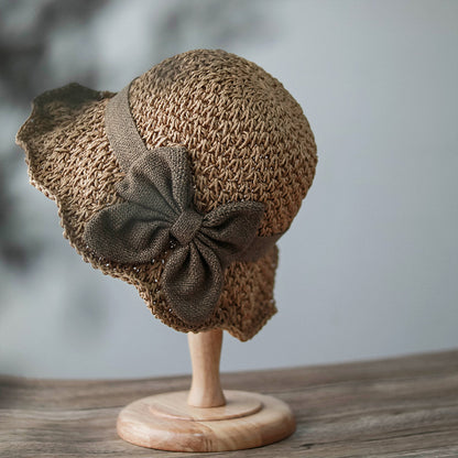 💕Limited Sale 50% OFF💕|Elegant Woven Straw Sun Hat with Bow