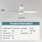 🏆LAST DAY SALE 70% OFF🔥SmartBreez 40W LED Ceiling Fan Light – 20.5” Ultra-Quiet with Remote 🎯 | E27 + FREE B22 Adapter 🔌 | For Bedroom 😴, Kitchen 👩‍🍳 & Garage 🛠️ – UK Ready! 🇬🇧