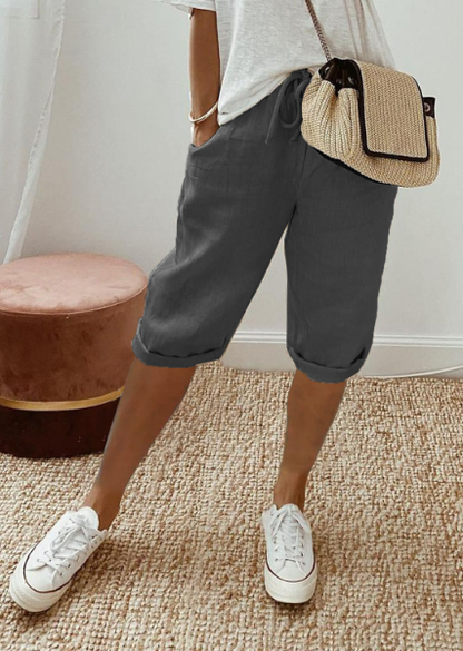 🥳2026 HOT SALE🥳✨ 50% OFF! ✨Women's Casual Cotton Linen Capris👖