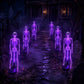 💀 Solar Purple Glow Skeleton Yard Stake
