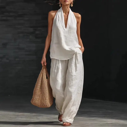 ⭐Boho Linen Two Piece Set - Perfect for Beach, Vacation & Brunch!👍BUY 2 FREE SHIPPING✈
