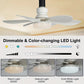🏆LAST DAY SALE 70% OFF🔥SmartBreez 40W LED Ceiling Fan Light – 20.5” Ultra-Quiet with Remote 🎯 | E27 + FREE B22 Adapter 🔌 | For Bedroom 😴, Kitchen 👩‍🍳 & Garage 🛠️ – UK Ready! 🇬🇧