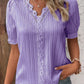 💕2025 HOT SALE 50% OFF 💕 V Neck Plain Lace Elegant Shirt