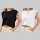 🔥Big price reduction 50% OFF💗Solid Color Round Neck Cap Sleeve Top