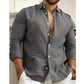 Men's Cotton Linen Solid Color Shirt