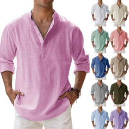 🔥Men's linen casual long-sleeved shirt