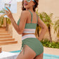 🔥Hot Sale - 50% off🔥✨👙High Waisted Tummy Control Colour Block Bikini Sets