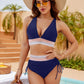 🔥Hot Sale - 50% off🔥✨👙High Waisted Tummy Control Colour Block Bikini Sets