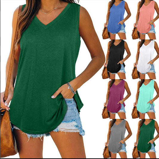 🔥2025 HOT SALE 49% OFF⏳All-match V-Neck Solid Color Vest
