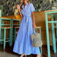 Women's Striped Short Sleeve Dress