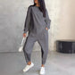⏰Limited Time Offer 70% OFF🧡Women Long-Sleeve Irregular Hem Sweatshirts & Pants Set