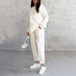 ⏰Limited Time Offer 70% OFF🧡Women Long-Sleeve Irregular Hem Sweatshirts & Pants Set