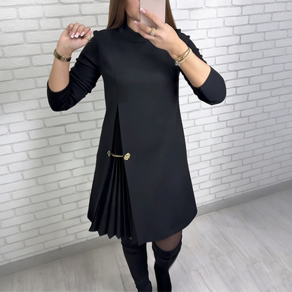 💝New Year Sale 50% OFF💝Elegant Long Sleeve Pleated Panel Dress