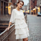 🎁Women's Elegant Layered Ruffle Sleeve Dress – Effortless Style for Every Occasion💃