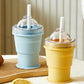 🥤Portable Silicone Cup with Straw & Ice Mold🥤✨IceCreamCup&ReusableCup