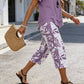🔥 🔥 Now On Sale  50% OFF!🌸 Casual Round Neck Layered Tunic Top & Wide Leg Pants Set🌸