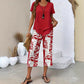 🔥 🔥 Now On Sale  50% OFF!🌸 Casual Round Neck Layered Tunic Top & Wide Leg Pants Set🌸