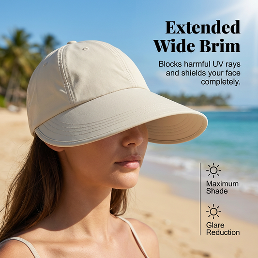 🧢✨ 60% OFF! ✨☀️  Outdoor Wide Brim Baseball Sun Hat for Women Lightweight☀️, Adjustable & Sun-Smart for Every Season!